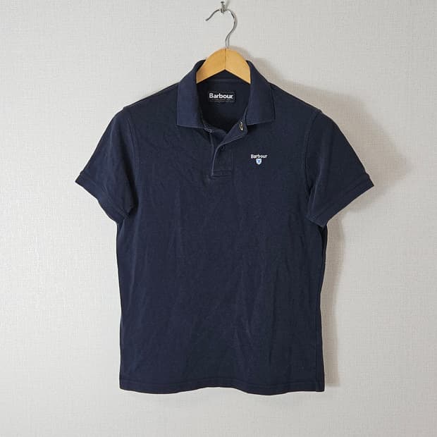 바버 Barbour 폴로 자수로고 반팔 카라티 pk 피케티 네이비 M