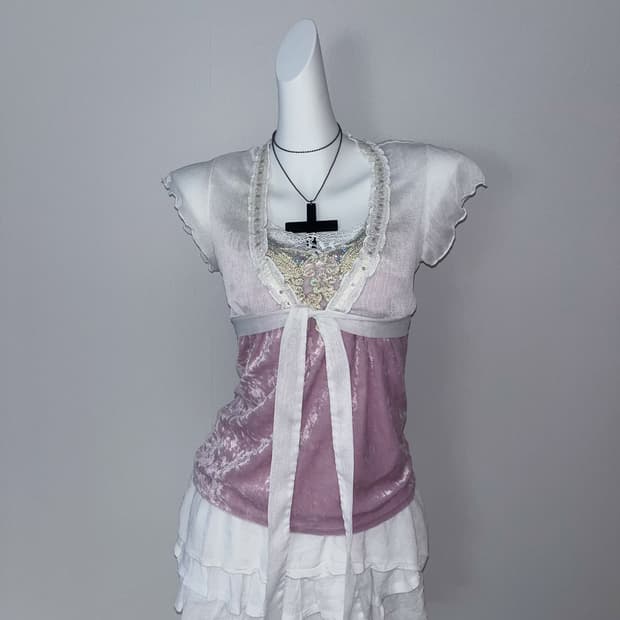 페어리 엔젤 y2k 코어 코디 세트 (4 piece full set)