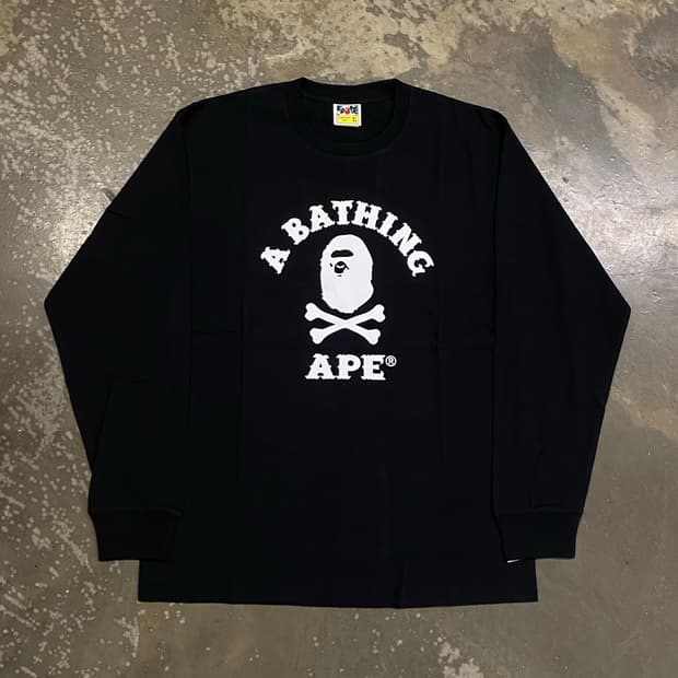 새상품 베이프 해적컬리지 롱슬리브 XL / 2XL 