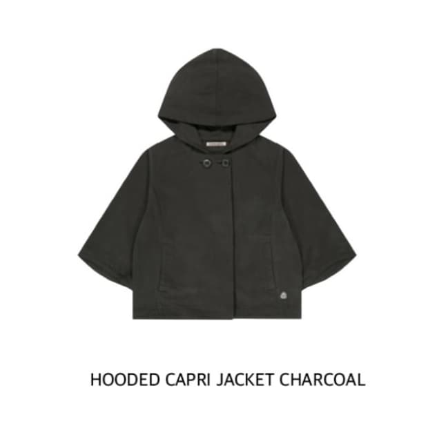 코이세이오 후디드 카프리자켓 차콜