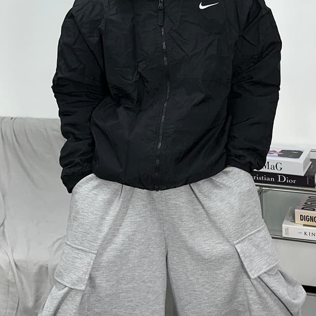 나이키 빅로고 나일론 바람막이 L