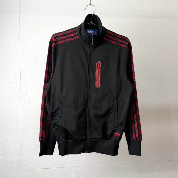 아디다스 타탄 체크 파이어버드 집업 저지