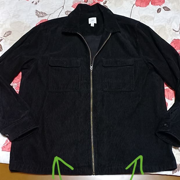 H&M 코듀로이자켓 빅사이즈115 가슴67 기장78