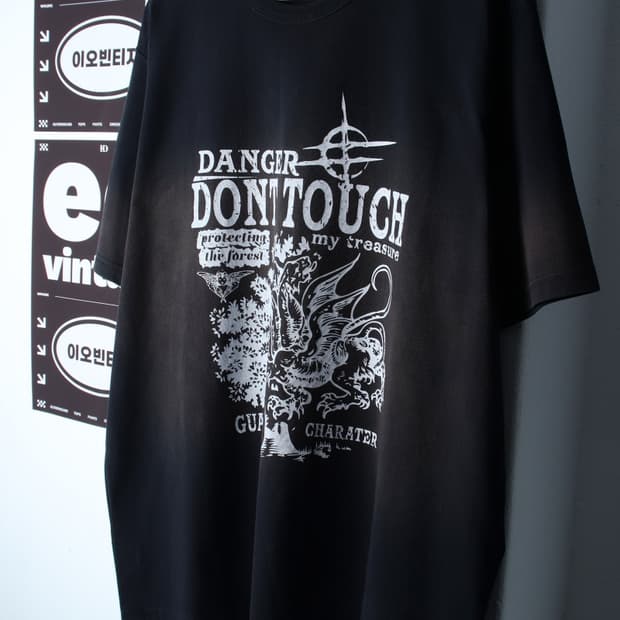 (L-XL) 일꼬르소 반팔 티셔츠 나염프린팅 블랙 올드스쿨-H32464