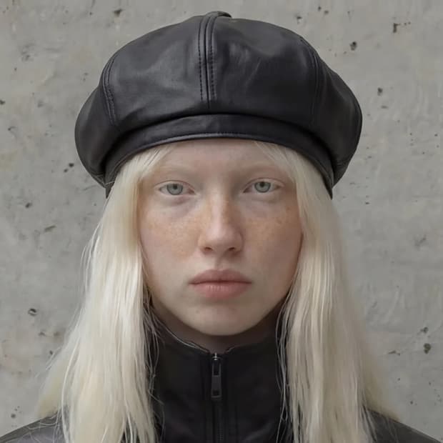 레더 베레모 블랙