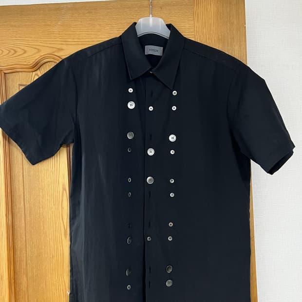Bless me button shirts(Black) M