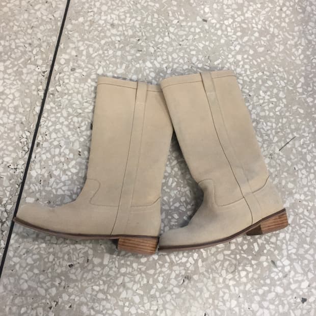 Sand Suede Riding Boots