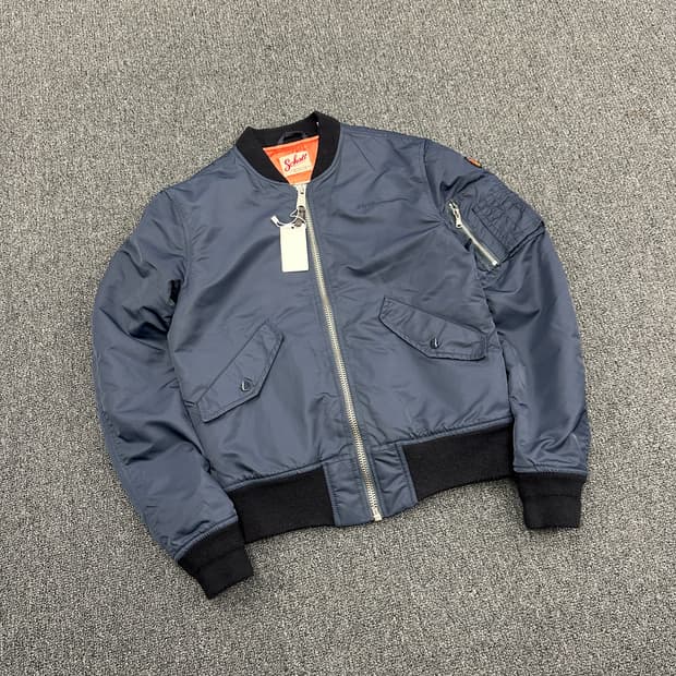 S) Schott x American College 항공점퍼 봄버 자켓