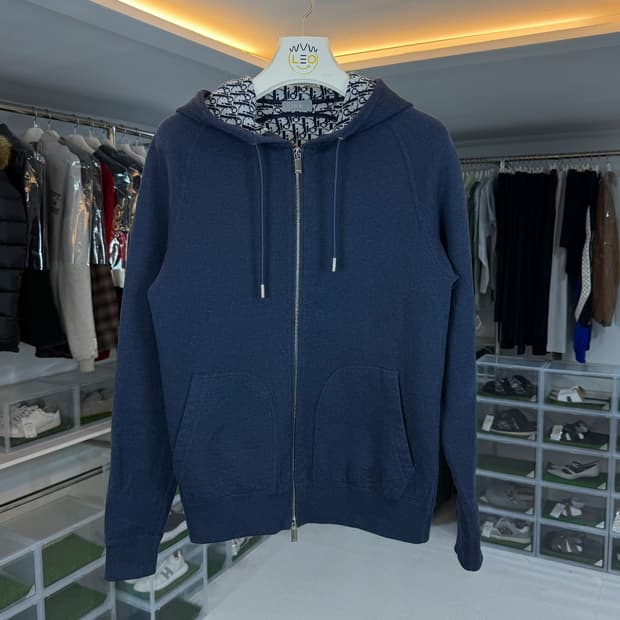 [리오브] 디올 오블리크 캐시미어 울 후드집업