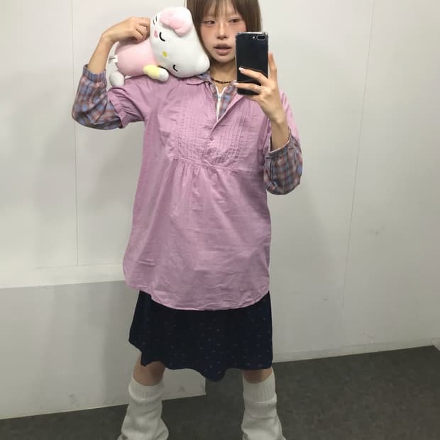 𖤐 핑크 체크 러블리걸set𖤐 