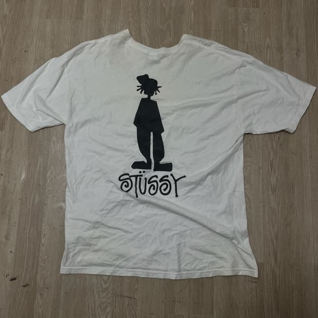 스투시 빅로고 라운드 반팔티 XL 