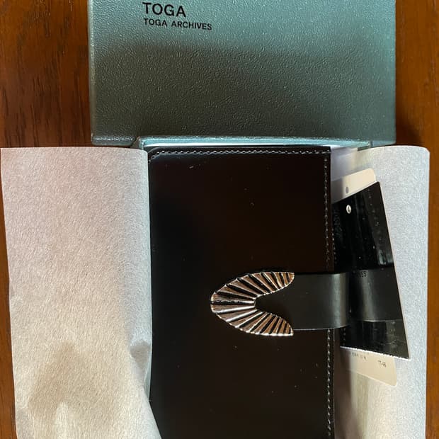 toga pulla wallet small 토가풀라 가죽지갑 블랙