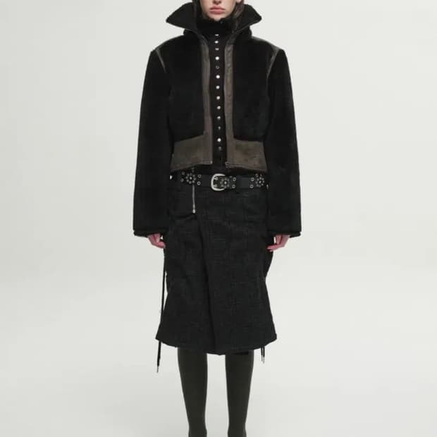 세릭 wraped zipper skirt/black 2size