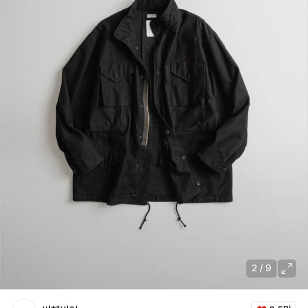 (4) 비헤비어 M-S 필드 자켓 블랙