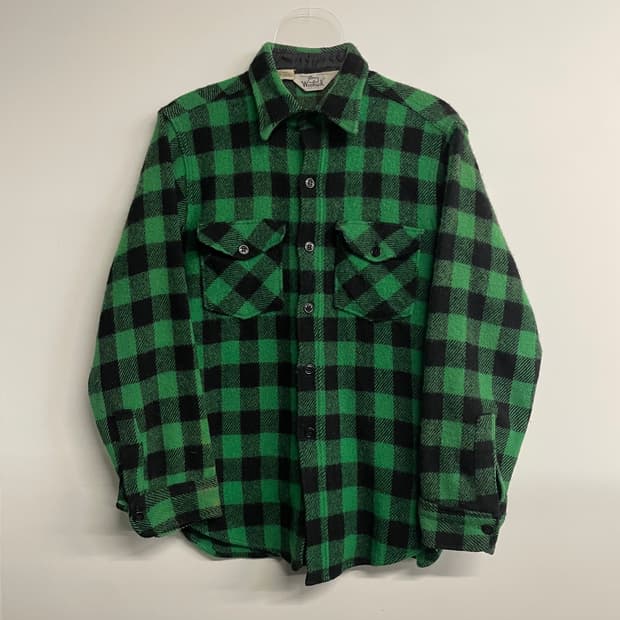 80s 울리치 버팔로 울 체크셔츠