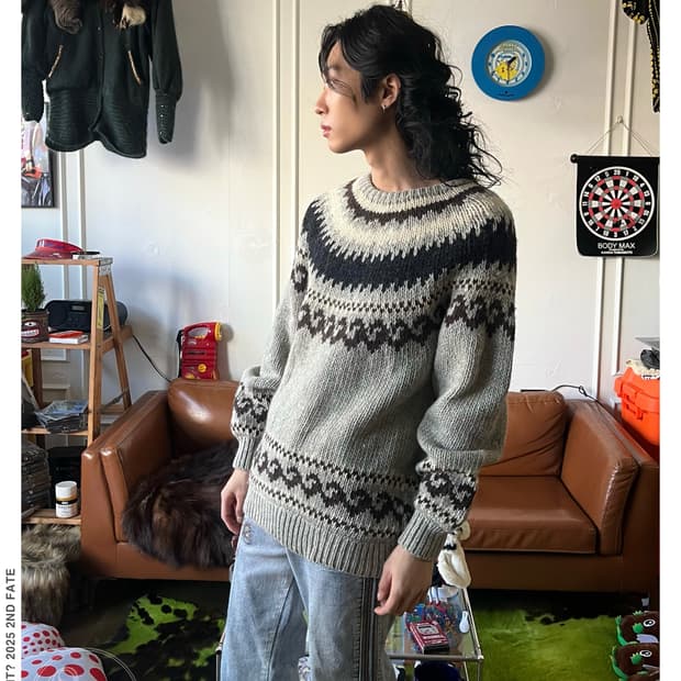 Mighty-Lord Heavy Wool Cowichan Sweater
