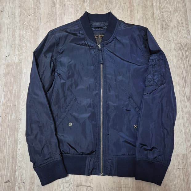 스파오 레지먼트 사이드포켓 MA-1 항공점퍼 블루종 자켓 L(100)