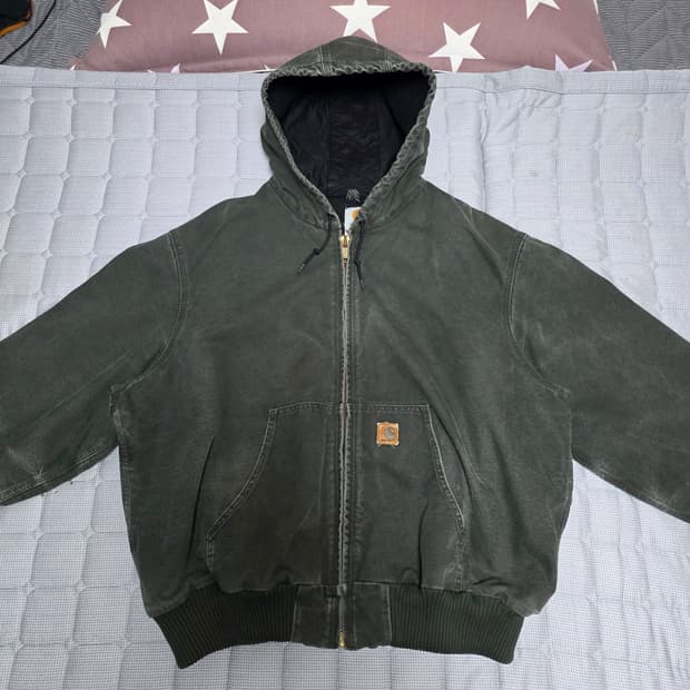 칼하트 J130 MOS 2XL 덕 액티브 후드자켓 모스그린