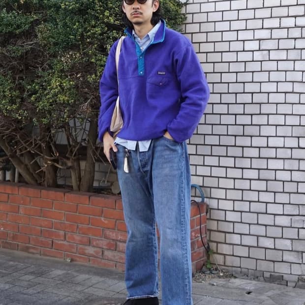 90s 파타고니아 신칠라 빈티지 퍼플 블루