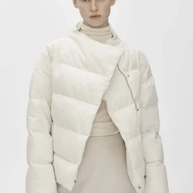 SIE 시에 이브 숏 구스다운 패딩 아이보리