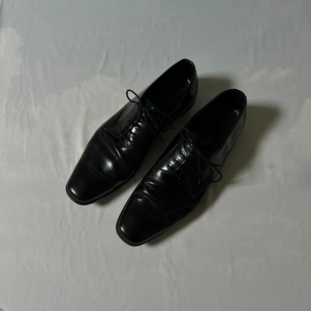Prada classic semi square toe derby
