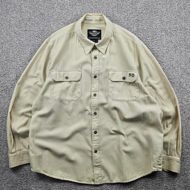 할리데이비슨 버튼다운 포켓 바이커 셔츠 ( 2XL ) / 11475