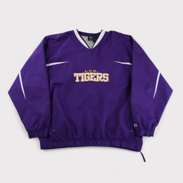 [XL] 90's 스타터 LSU 타이거스 올드스쿨 웜업 자켓