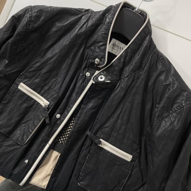 아르마니 꼴레지오니 코티드 코튼 자켓