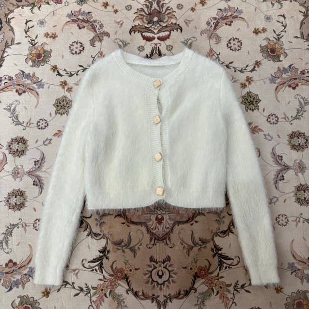 vtg 헤어리 부클 가디건