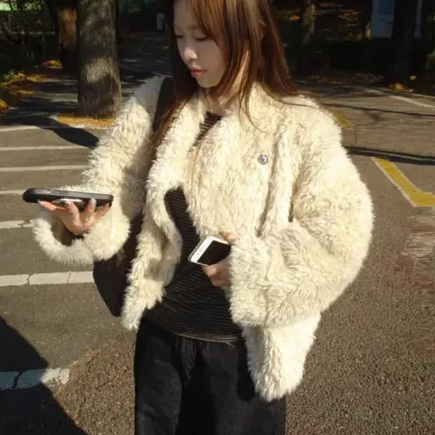아워캐비넷 ourcabinet sheep fur jacket