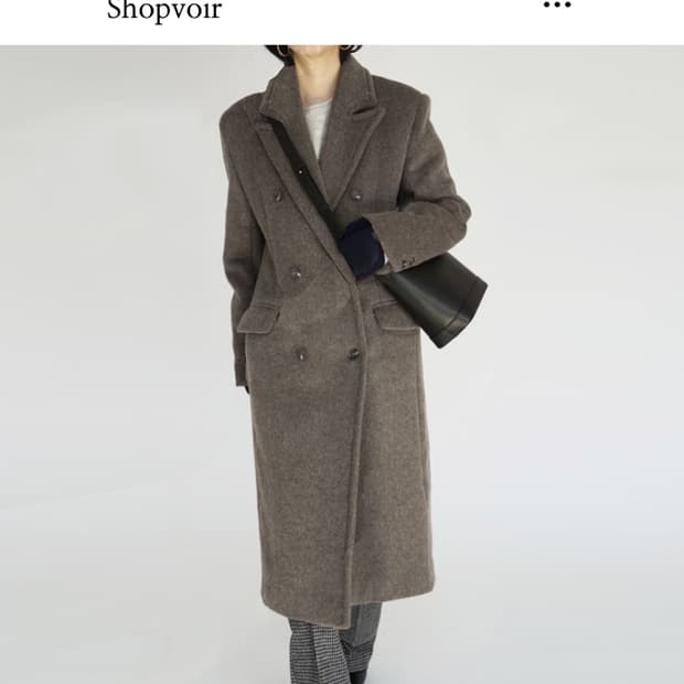 더웨이브(THE WAVE) 블랑 울알파카 더블코트 55-66