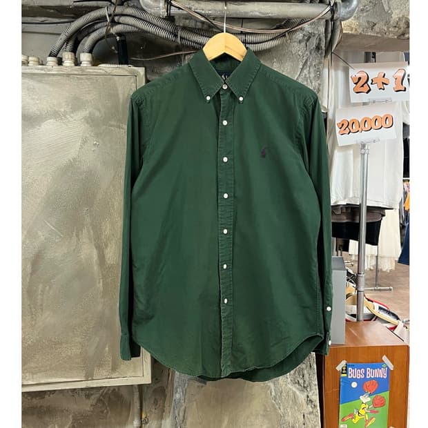 폴로 랄프로렌 클래식핏 셔츠 그린 S #csz3948