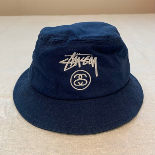 스투시 네이비 버킷햇 L/XL