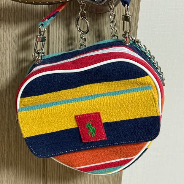 폴로 스트라이프 미니 체인백