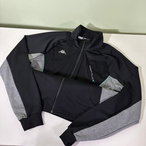 L 카파 블랙 트레이닝 트랙탑 져지