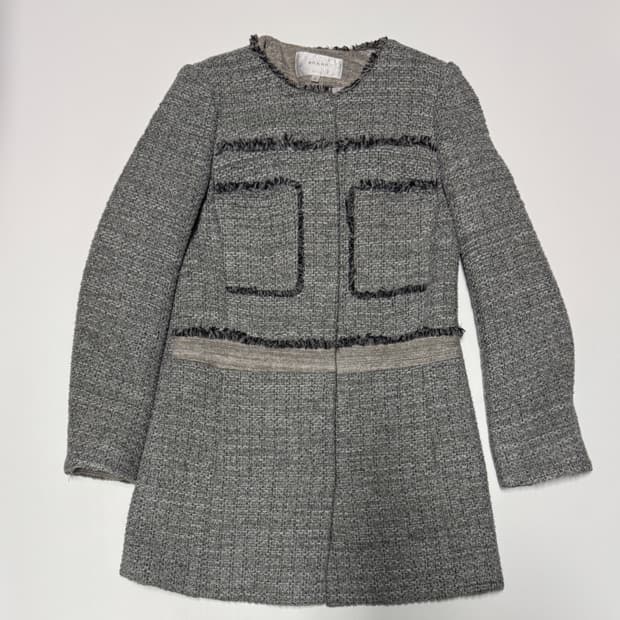 여성 온앤온 On & On 트위드 코트 자켓 하객룩 S