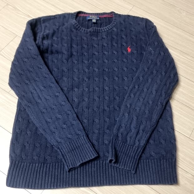 폴로 랄프로렌 네이비 케이블 니트(95-100)