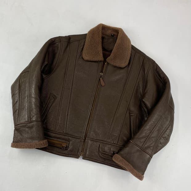 빈티지 양가죽 브라운 무스탕 자켓 (105)