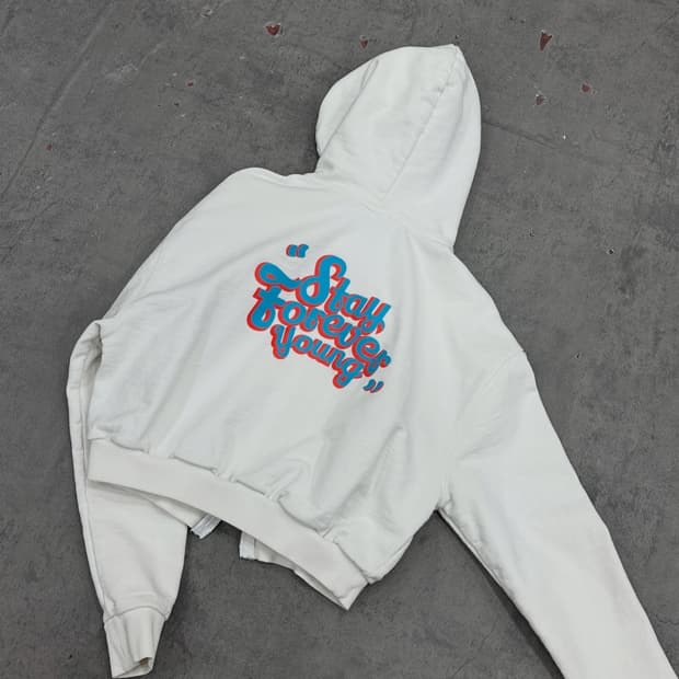 널디 크롭 커스텀 후드집업