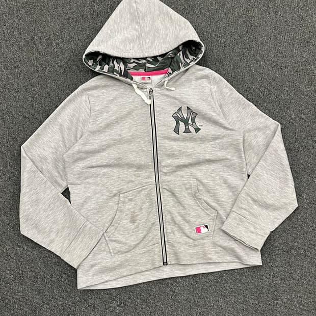 L)뉴욕 양키스 MLB vintage 여성 카모 후드집업