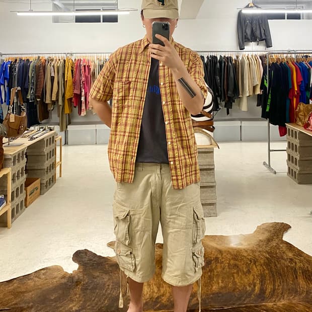 90's STUSSY seersucker shirts 올드 스투시 셔츠