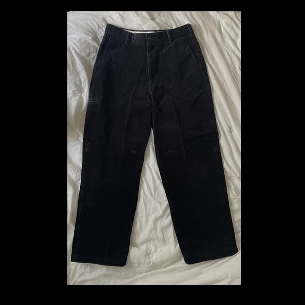 유니클로 U 라인 코듀로이 팬츠 블랙