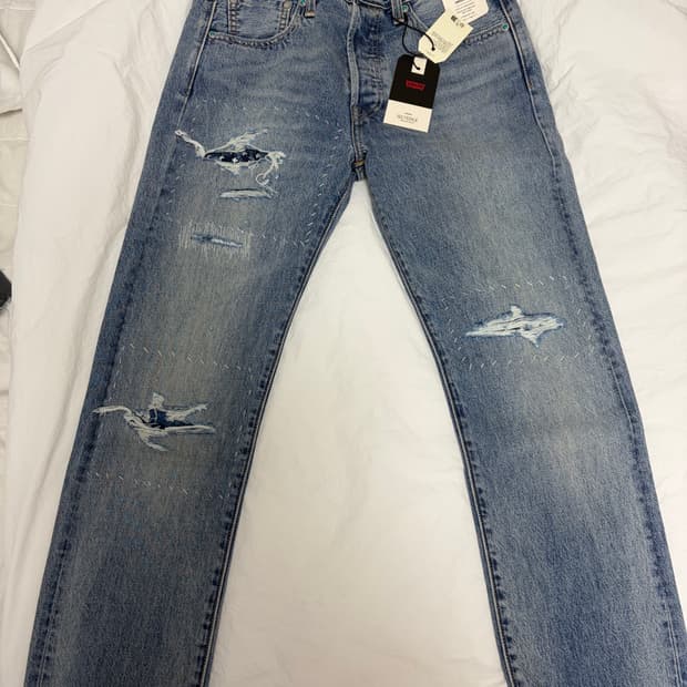 리바이스 501 셀비지 30x30 터콰이즈 새상품 판매합니다