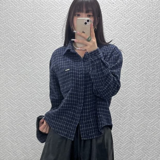 리 LEE 캐주얼 빈티지 포켓 체크 워크 셔츠 95 C12835