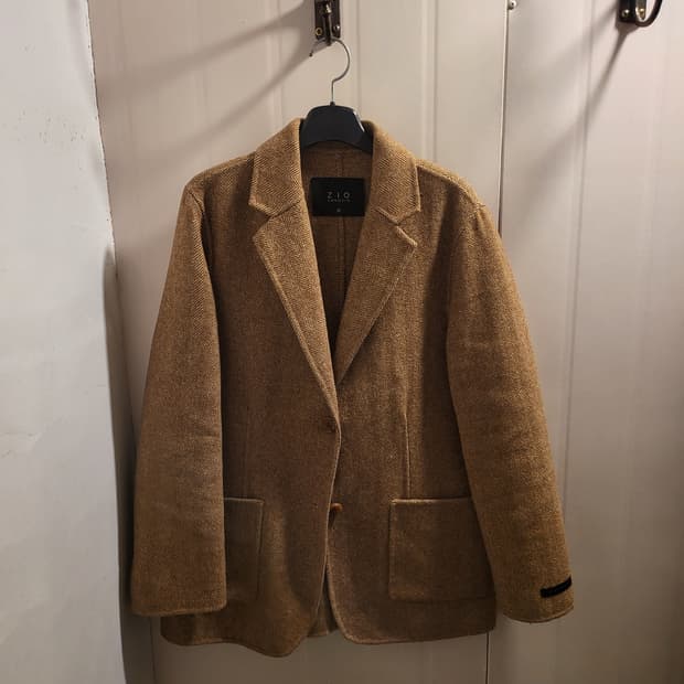 ZIO SONGZIO 헤링본 브라운 자켓