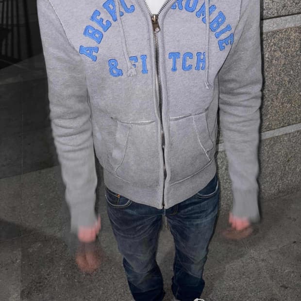 아베크롬비 그레이 후드집업 S