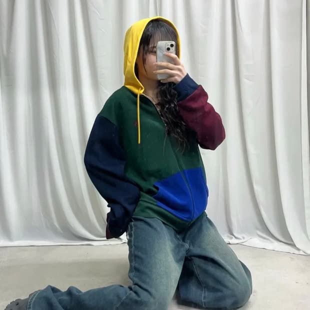 Polo 4color hood zip-up