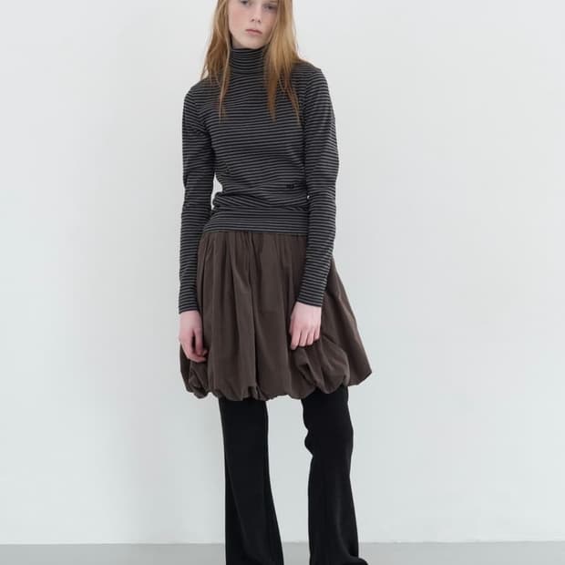 엔조블루스 브라운 벌룬 스커트