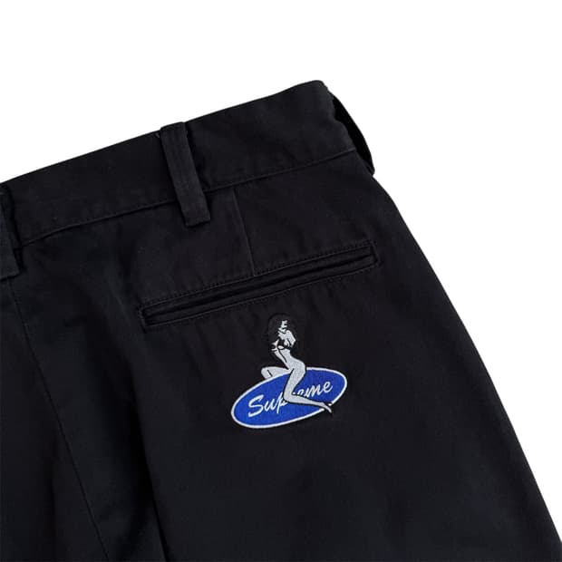 슈프림 핀업 치노 팬츠 블랙 25FW