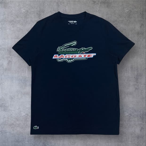라코스테 빅로고 네이비 반팔티